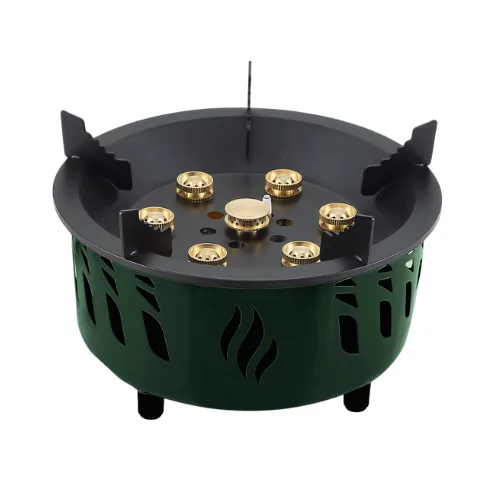 Green Lion 7 Burner Camping Stove with Storage Bag