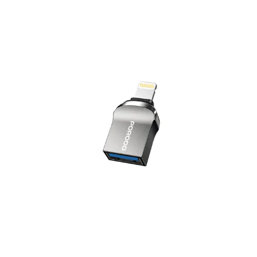 Porodo Lightning OTG Adapter - Zinc Alloy