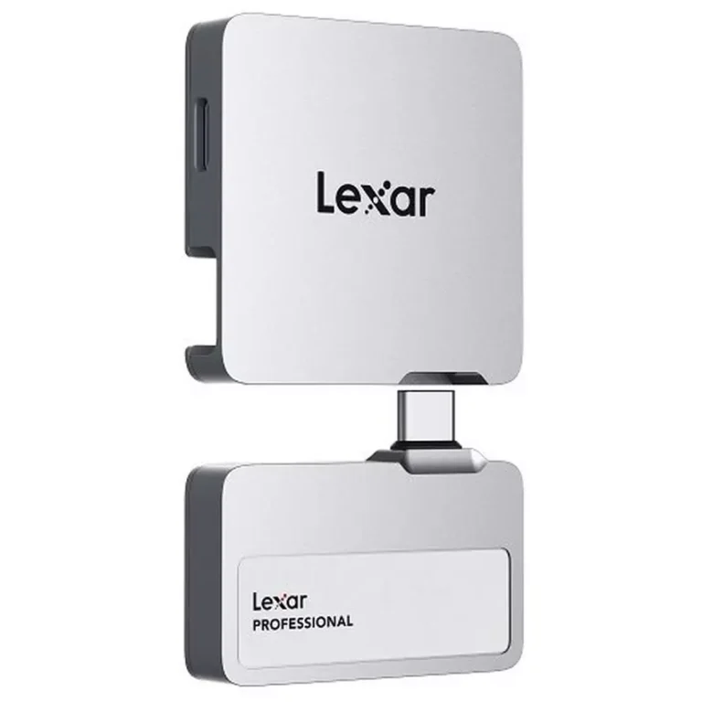 Lexar Professional Go portable SSD 1TB with hub silver color high speed storage