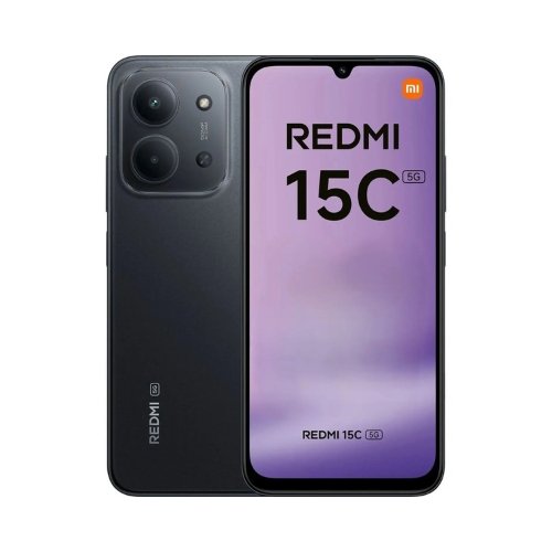 Redmi 15C 5G smartphone 4GB RAM 128GB storage midnight black color