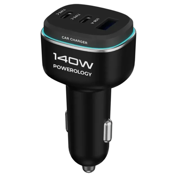 Powerology 140W Triple-Port High-Power Car Charger
