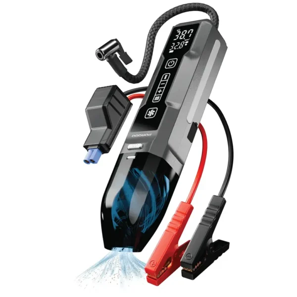 Porodo Ignatov Jump Starter & Air Pump with Handheld Vacuum & USB-C Recharge