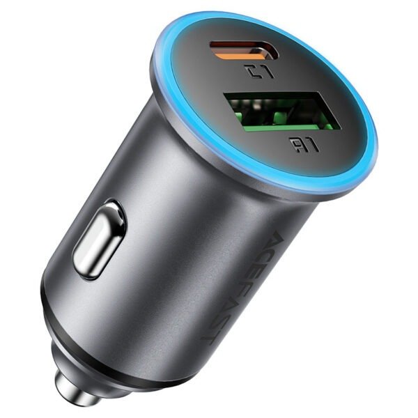 Fast Charge Car Charger B15 65W (1xUSB-C + 1xUSB-A)