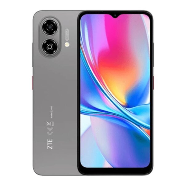 ZTE Blade A35e 4G smartphone with 64GB storage and 4GB RAM in silver grey color