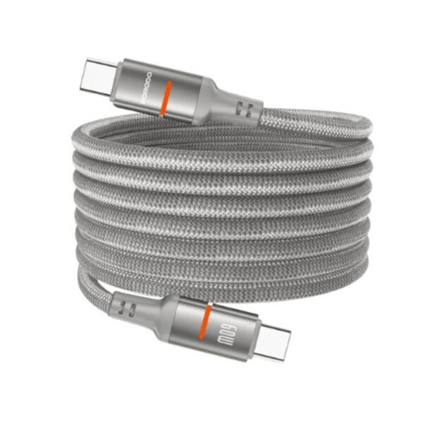 Porodo 60W Type-C to Type-C Magnetic Braided Cable 1.2M