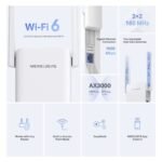 Mercusys ME80X AX3000 Wi-Fi 6 Range Extender - view 3