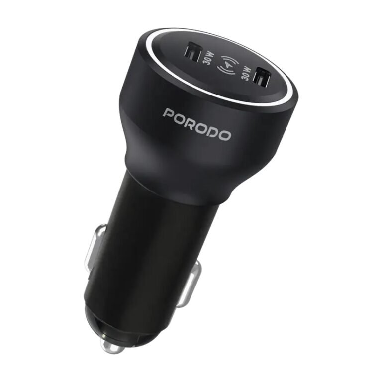Porodo Velano Car Charger with Dual USB-C Ports