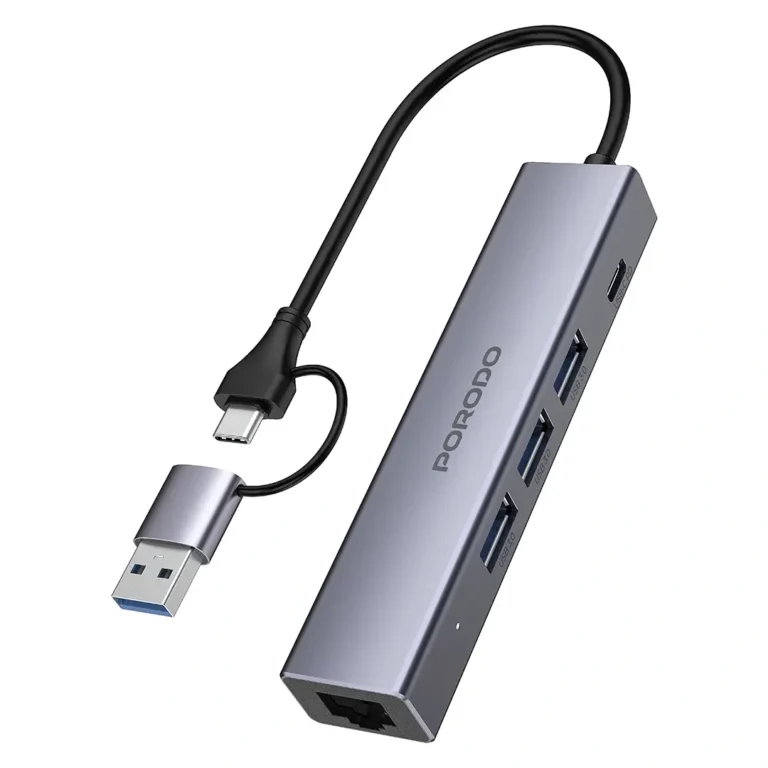 Porodo 5-IN-1 Multi-Port Hub PD Charging