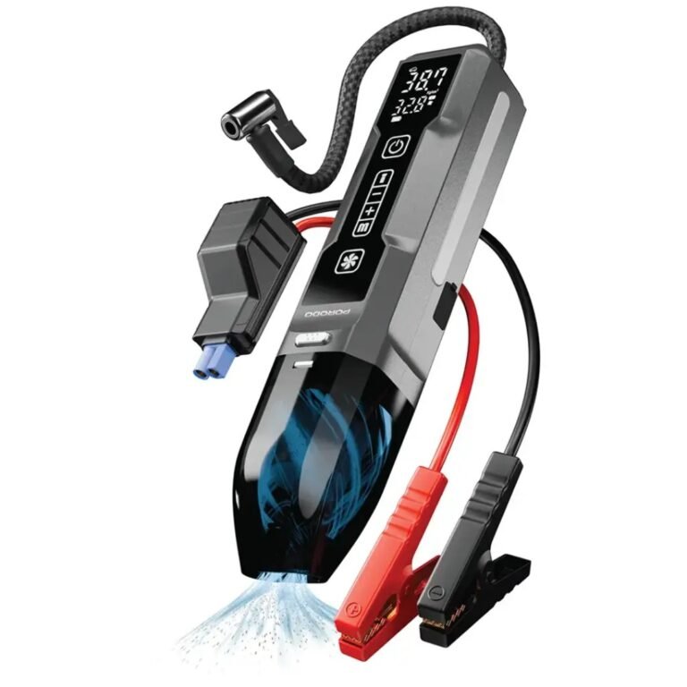 Porodo Ignatov Jump Starter & Air Pump with Handheld Vacuum & USB-C Recharge
