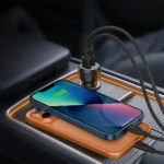 Porodo Electro 60W Dual Port USB-C Car Charger 1M
