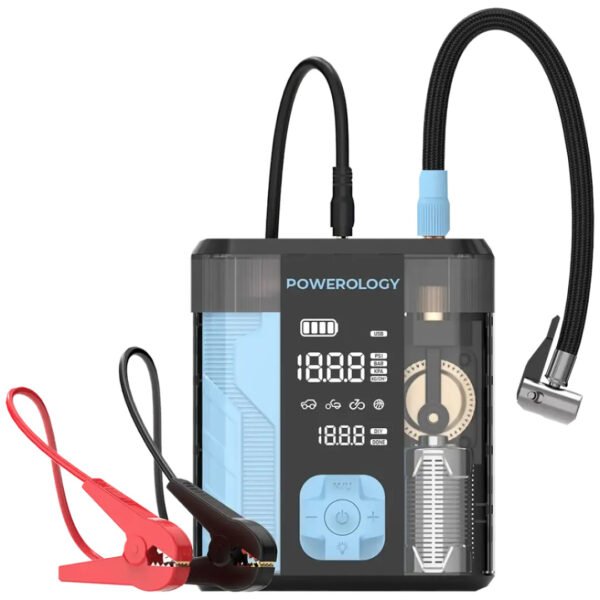 Powerology 3-In-1 Jump Starter & Tire Inflator