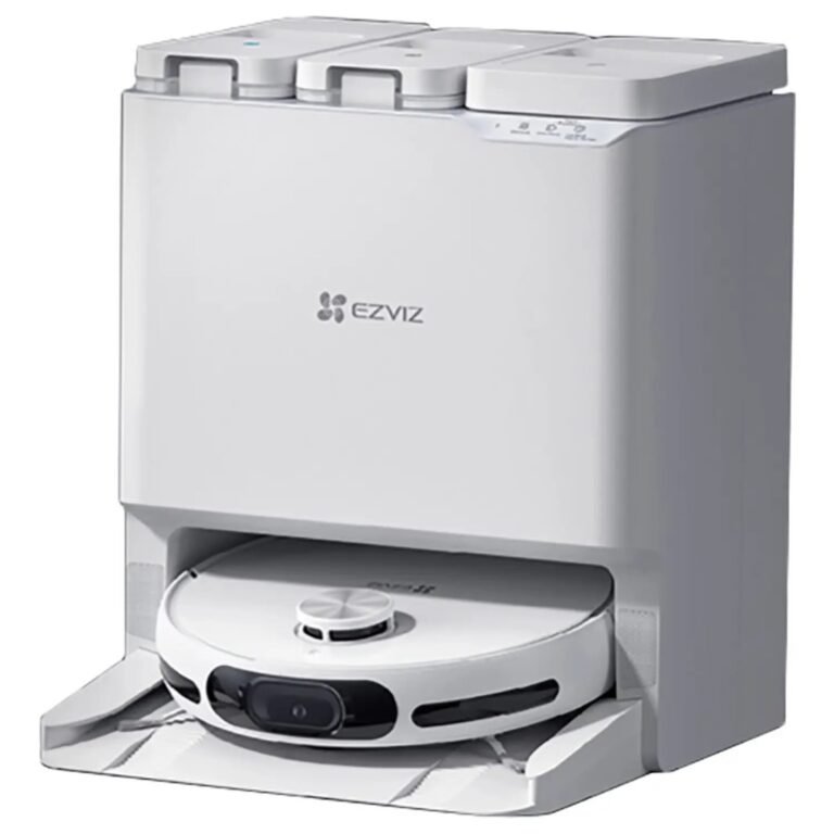 Ezviz RS20 Pro robot vacuum and mop with LiDAR navigation and 2-in-1 smart cleaning system front top view