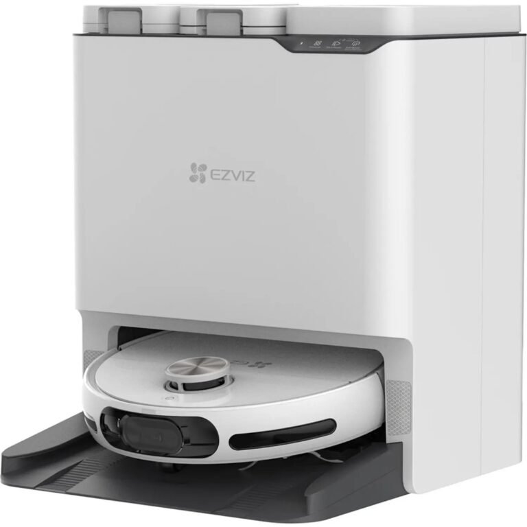 Ezviz RS20 Max robot vacuum cleaner and mop with LiDAR navigation and 2-in-1 smart cleaning system front top view