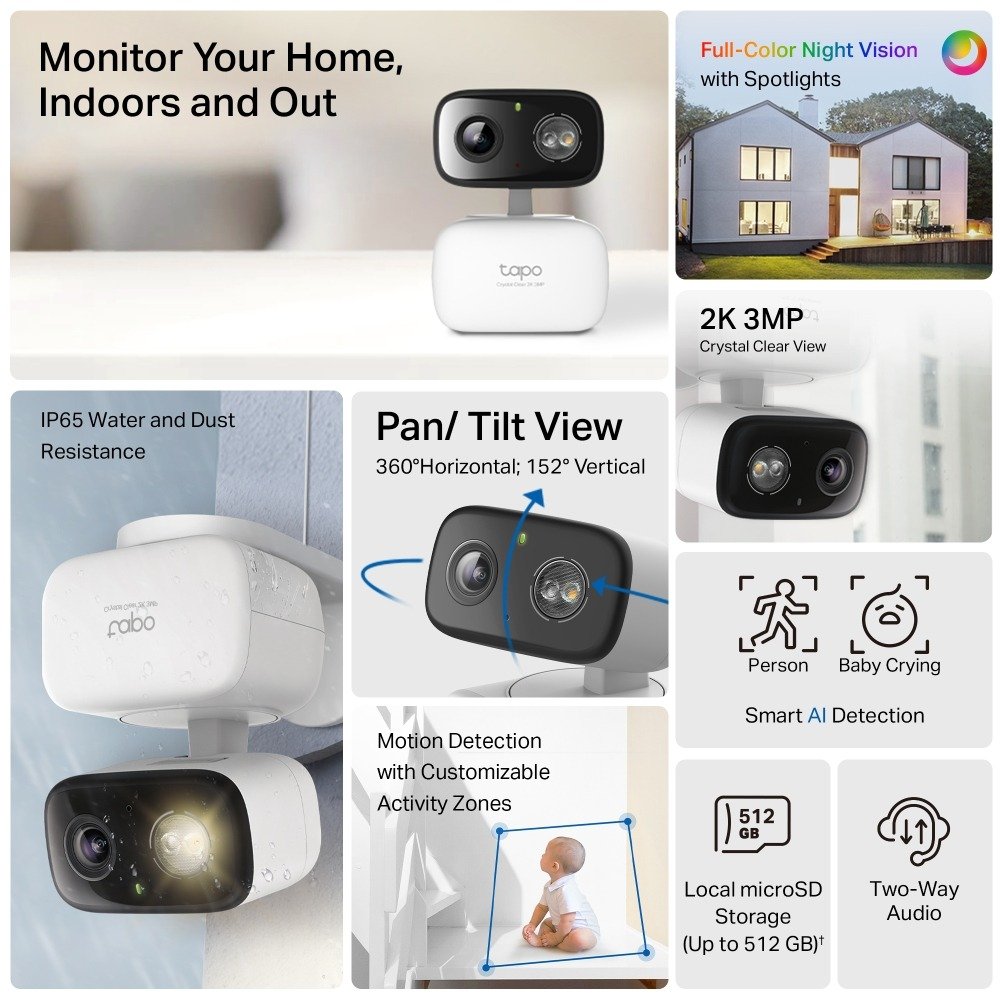 Tapo C216 2K Indoor/Outdoor Pan/Tilt Wi-Fi Camera - photo 3