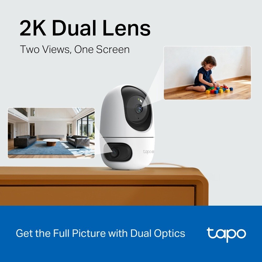 Tapo C245D 2K+2K Dual-Lens Pan/Tilt Wi-Fi Camera - photo 3