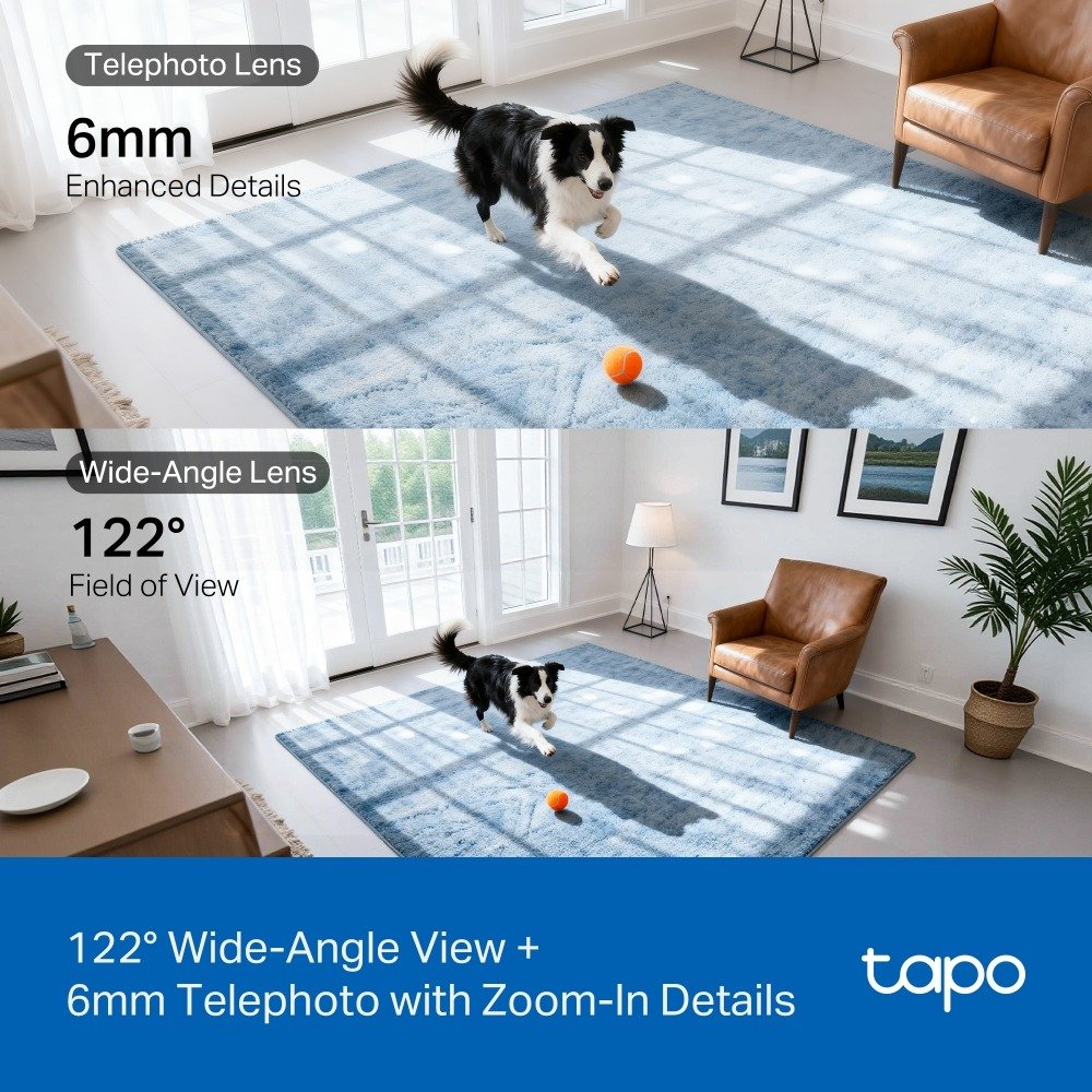 Tapo C245D 2K+2K Dual-Lens Pan/Tilt Wi-Fi Camera - photo 4