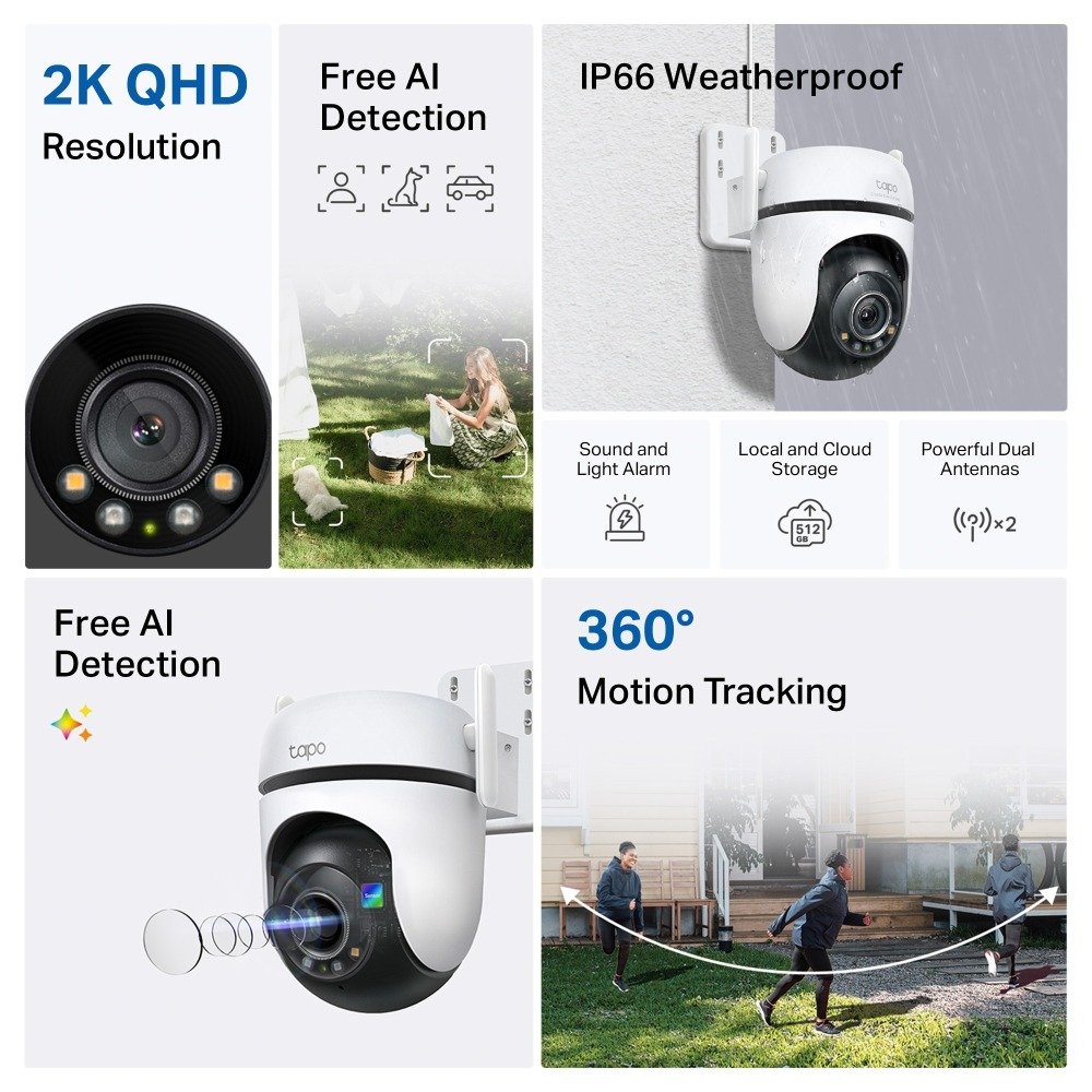 Tapo C520WS 2K Outdoor Pan/Tilt Wi-Fi Camera - photo 3