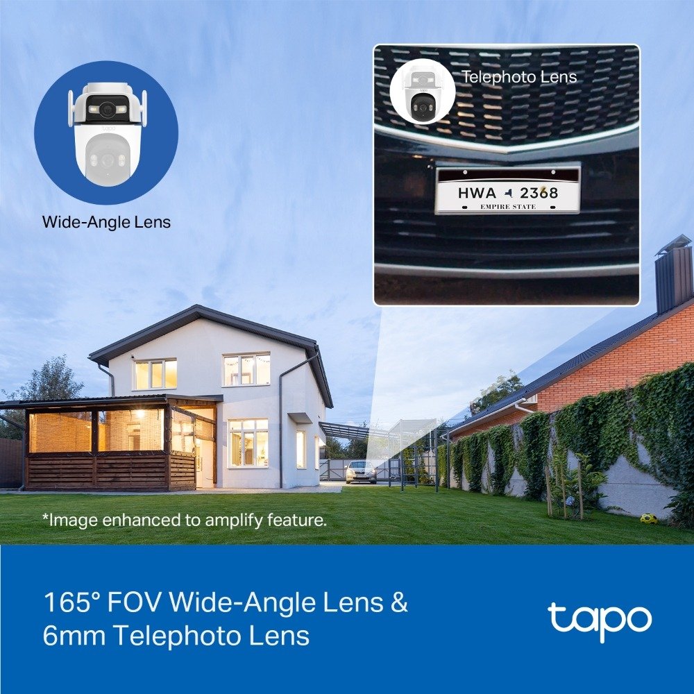 Tapo C545D Outdoor Dual-Lens Pan/Tilt Wi-Fi Camera - photo 4