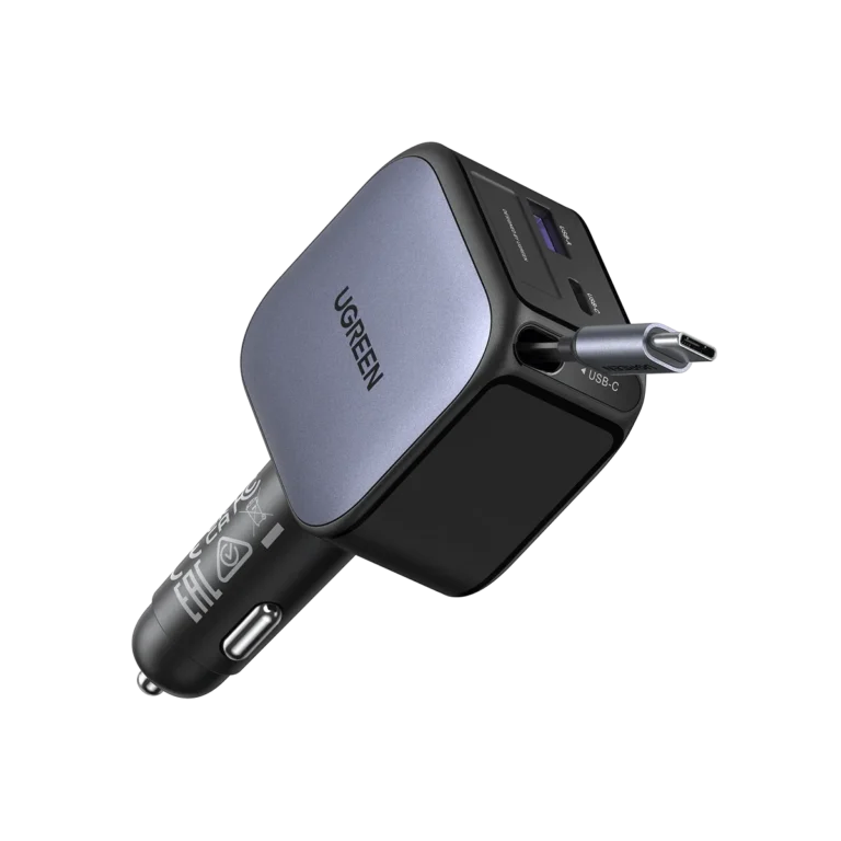 UGREEN Nexode Car Charger 90W with Retractable USB-C Cable