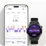 HONOR Watch 6 Shadow Black sleep tracking with HONOR Health app