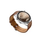 HONOR Watch 6 Twilight Brown angled view with leather strap