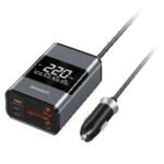 Porodo Universal AC Car Power Inverter - Gray