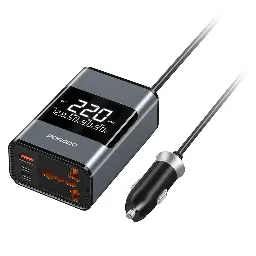 Porodo Universal AC Car Power Inverter - Gray