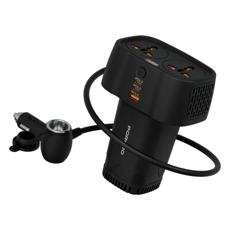 Porodo Solvo Universal AC Power Inverter 300W-Black