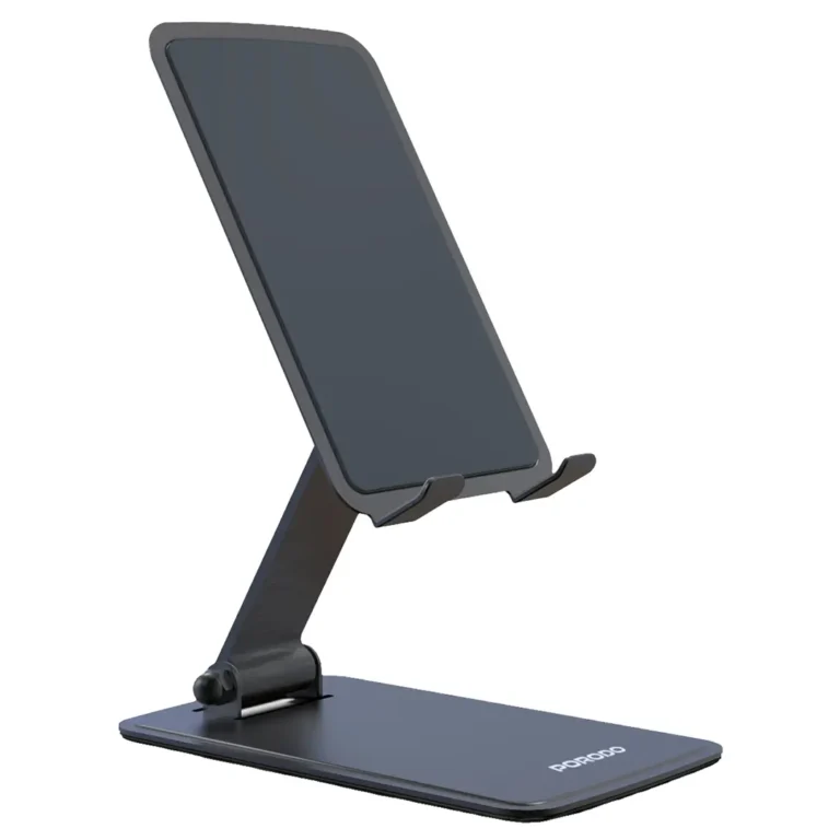 Porodo Foldable Desktop Stand with Anti-Slip Base – Gray