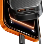 Porodo Cross Multi-Port Car Charger with Integrated USB-C Cable